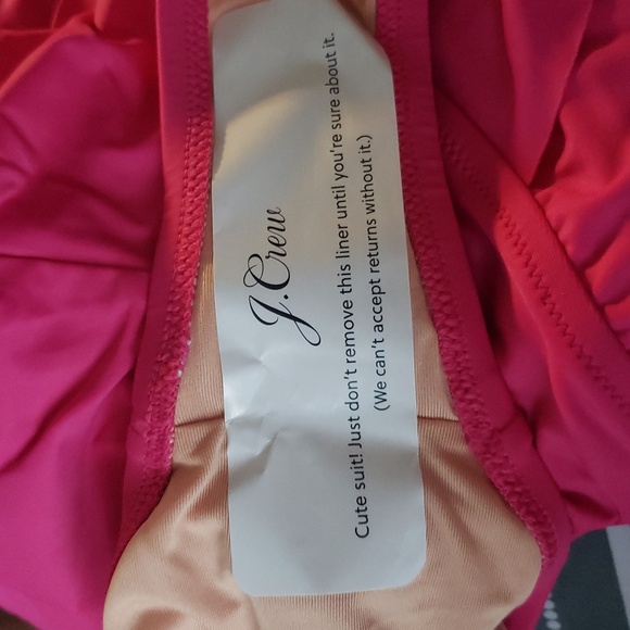 J. Crew 14 Fuchsia Ruffle Cruisewear Pool Cruise Resort Slimming Swimsuit - Picture 8 of 9